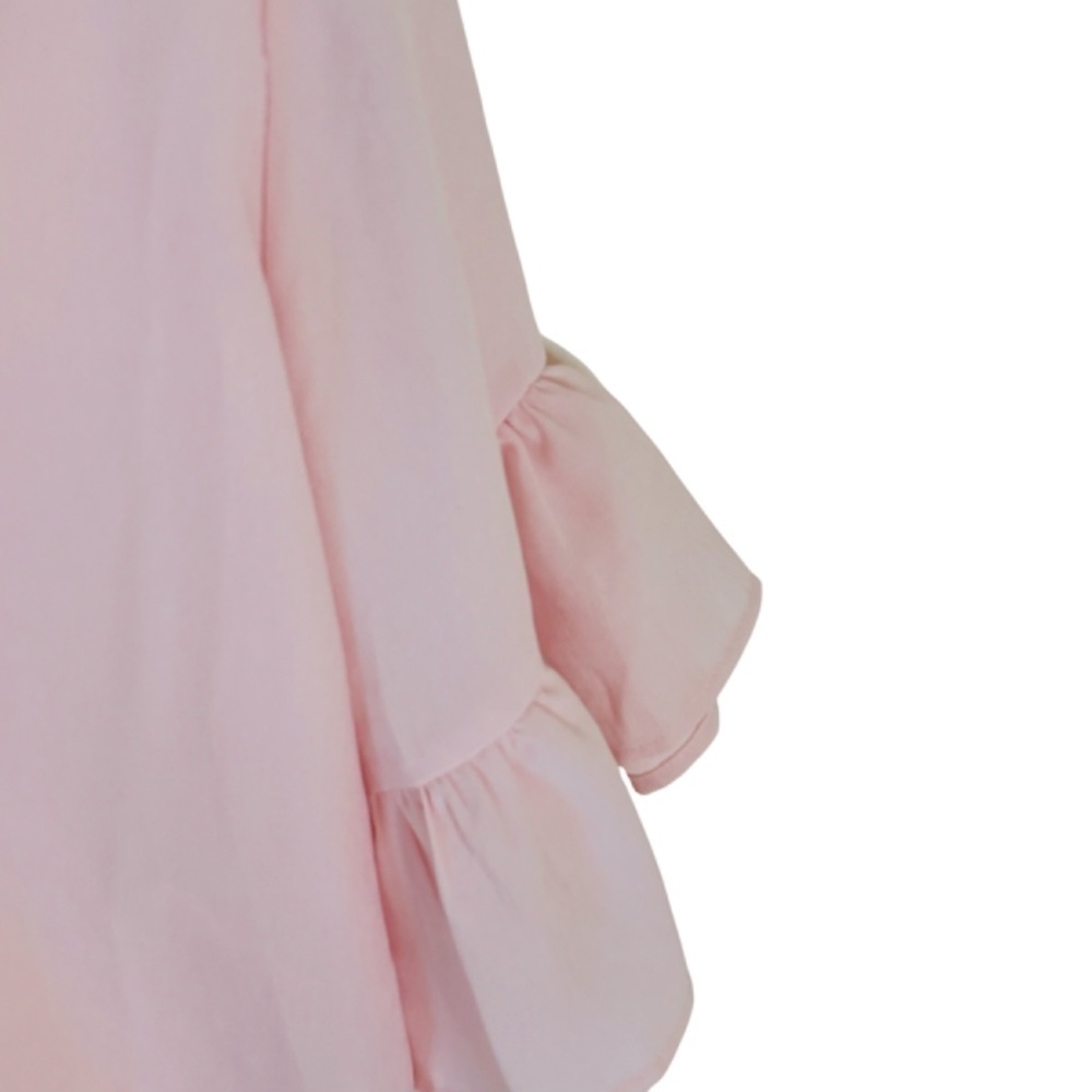 ShowPo Pink pastel Flounce sleeve Blouse SZ 6 - Picture 10 of 10